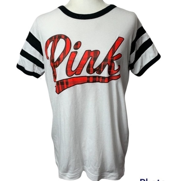 Vs Pink Raglan Short Sleeve Top - Picture 1 of 7
